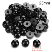 50pcs DIY Crafts Plush toy Plastic Bears Needle Felting Dolls Accessories Animals Puppets making Black Safety Eyes 23MM